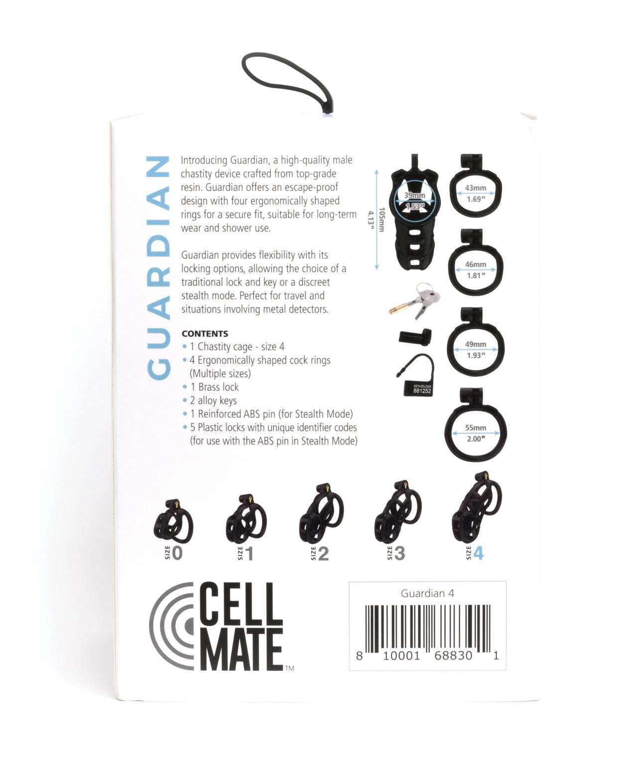 Sport Fucker Cellmate FlexiSpike Guardian chastity cage collection with ergonomic rings and customizable spikes