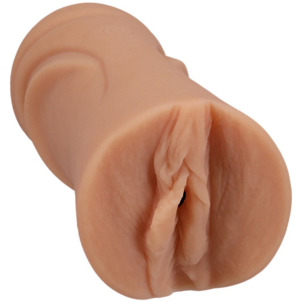 Signature Strokers Suki Sin lifelike ULTRASKYN handheld textured male stroker molded from Suki Sin's body