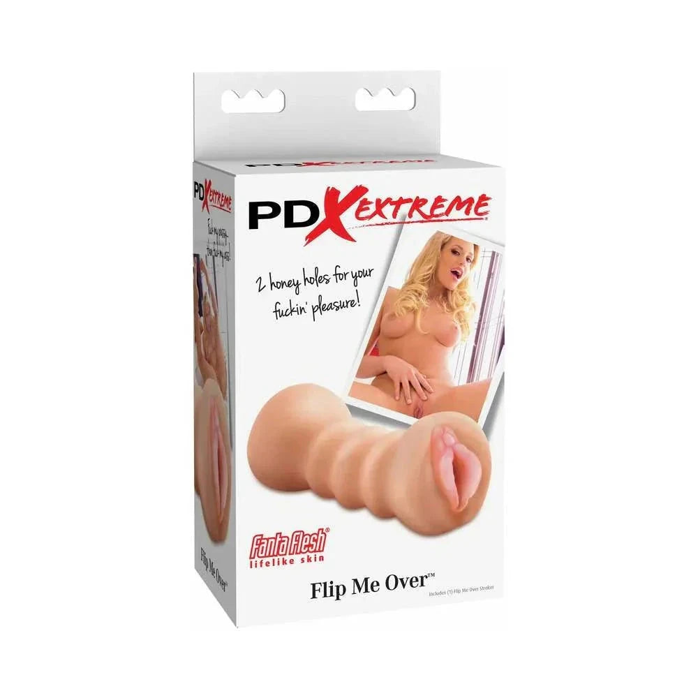 PDX Flip Me Over Dual-Ended Stroker Beige by Masturbators and Strokers