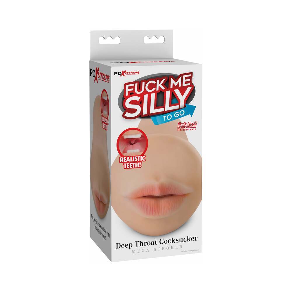 PDX Fuck Me Silly To Go Deep Throat Cocksucker Oral Mega Stroker Beige by Masturbators and Strokers
