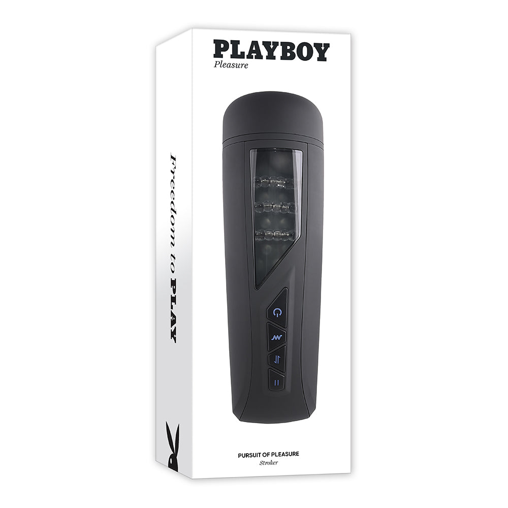 Playboy Pursuit Of Pleasure Rechargeable Vibrating Beaded Stroker by Masturbators and Strokers