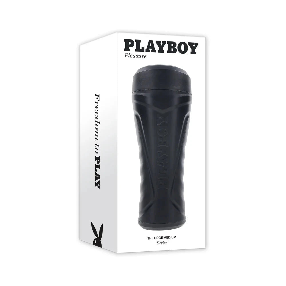 Playboy The Urge Medium Stroker Non-Vibrating TPE Black by Masturbators and Strokers