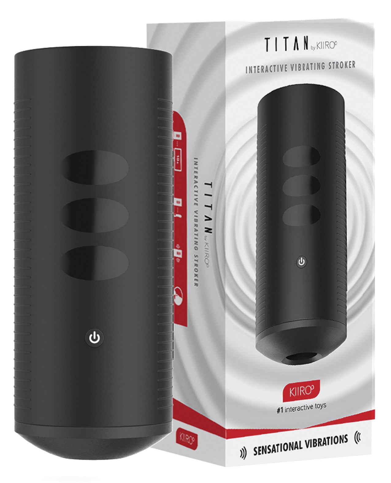 Kiiroo Titan Interactive Vibrating Stroker - Black by Masturbators and Strokers
