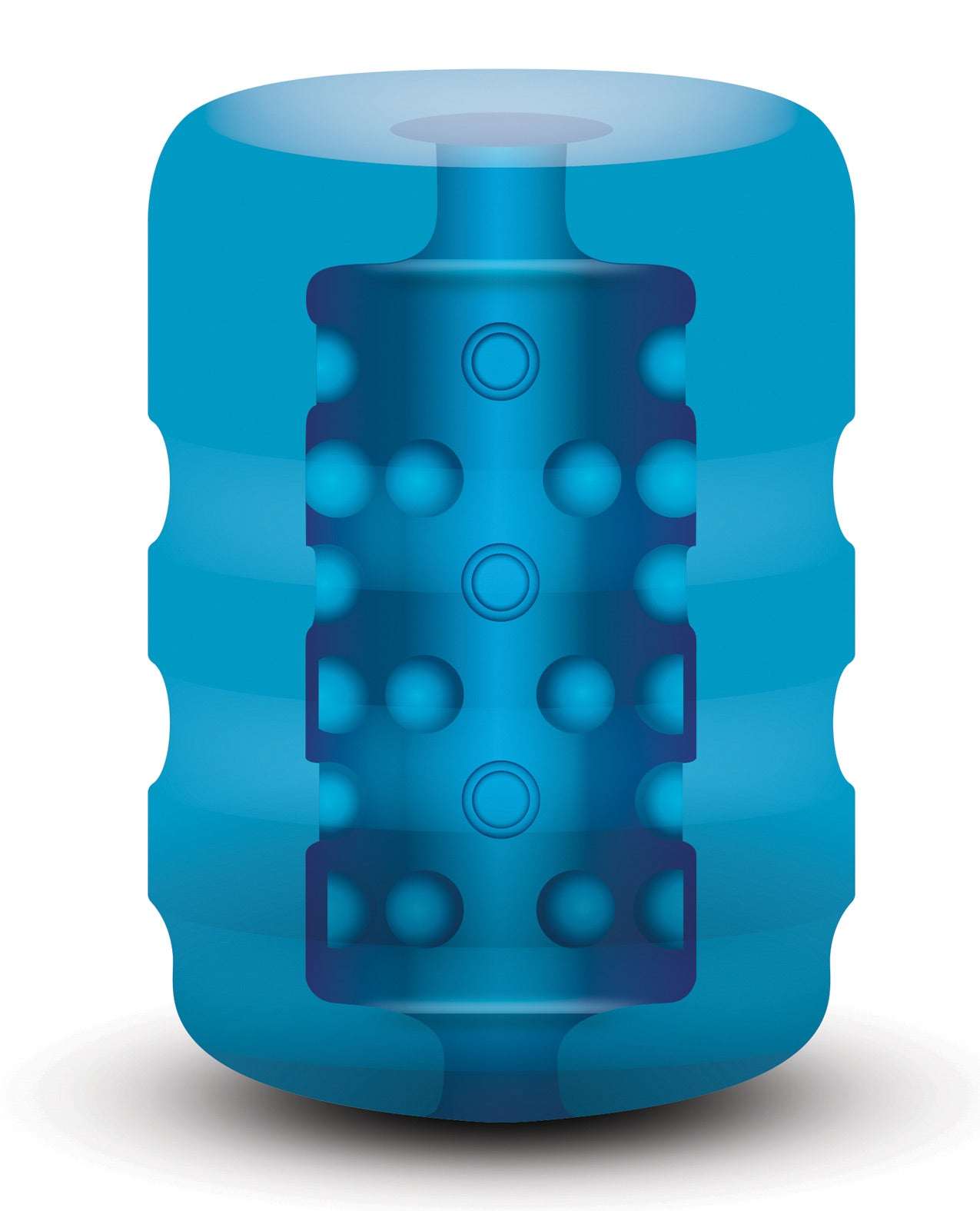 ZOLO Backdoor pocket stroker flexible blue textured anal opening pleasure device