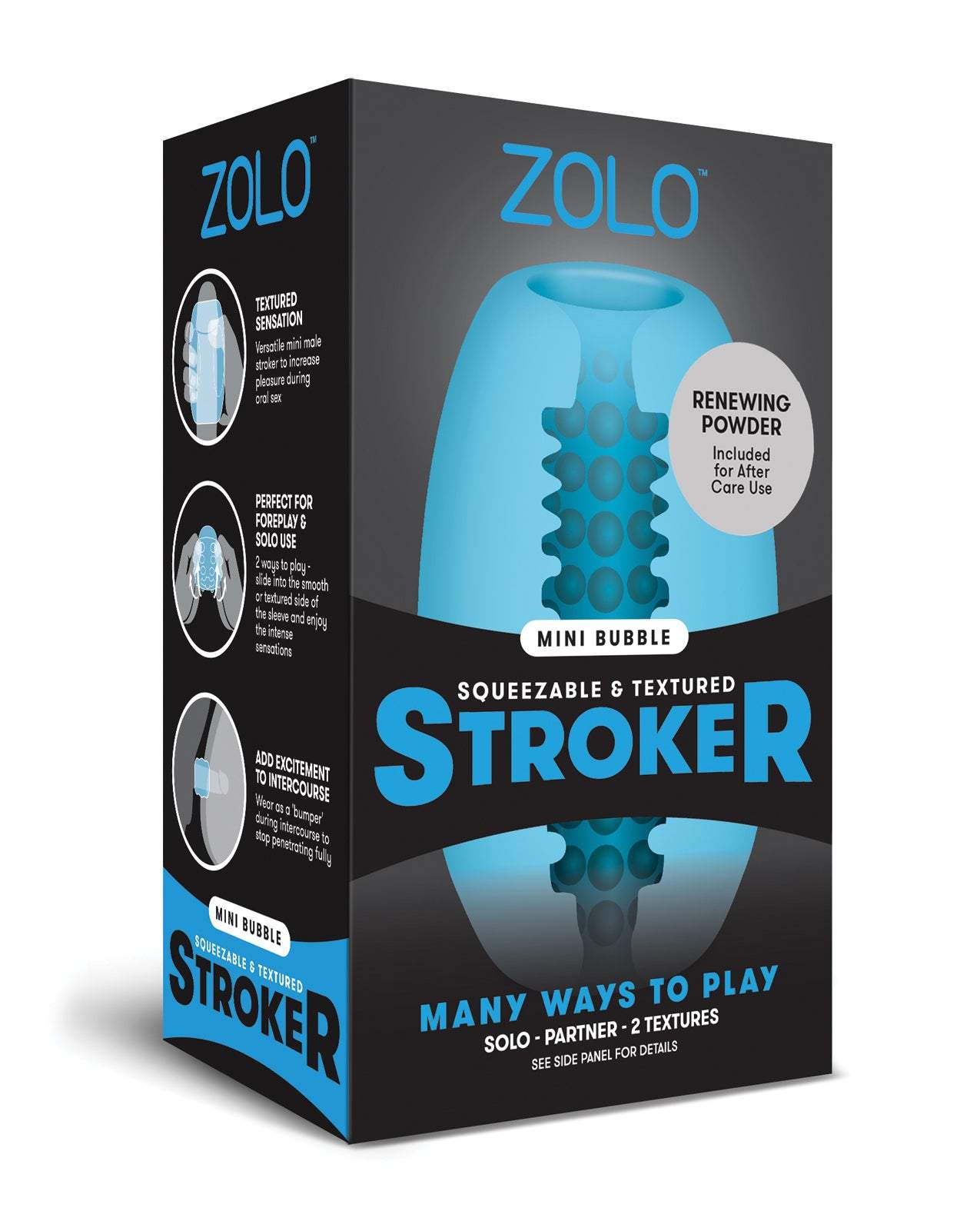 Zolo Mini Stroker Dome Blue by Masturbators and Strokers