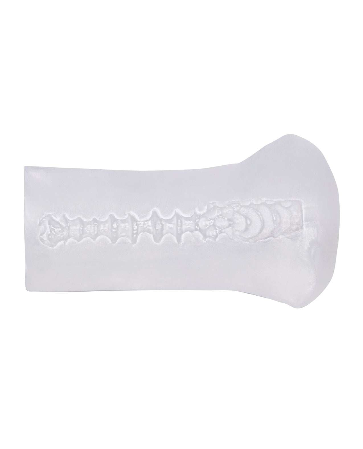 Boundless Stroker Frost transparent textured male masturbator sleeve made from soft, stretchy TPE material