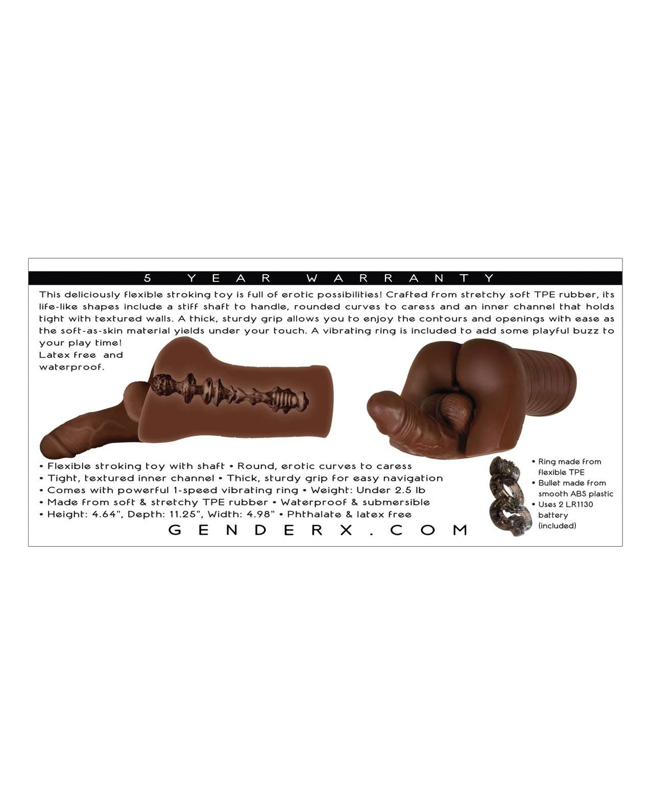 Gender X Backdoor Bash Stroker - Dark by Masturbators and Strokers