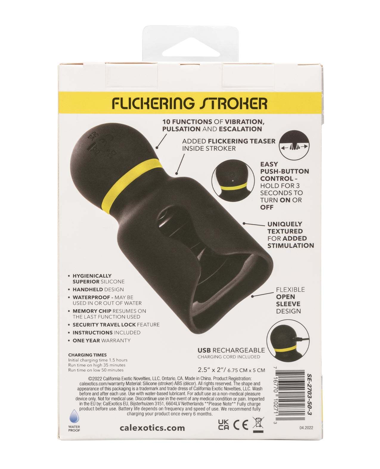 Boundless Flickering Stroker black handheld vibrating silicone masturbator with flickering tongue and textured surface