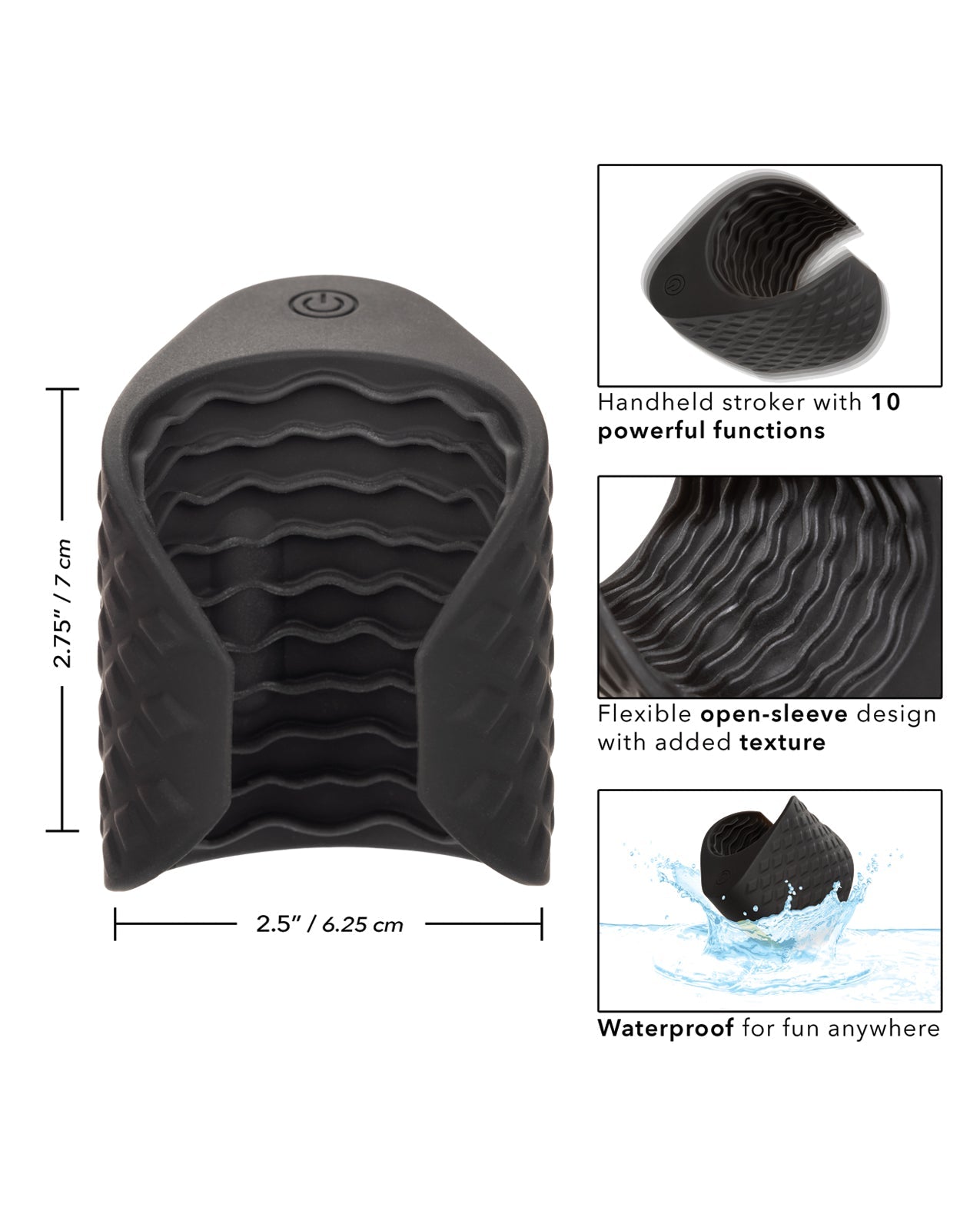 Boundless Grip Stroker - Black by Masturbators and Strokers