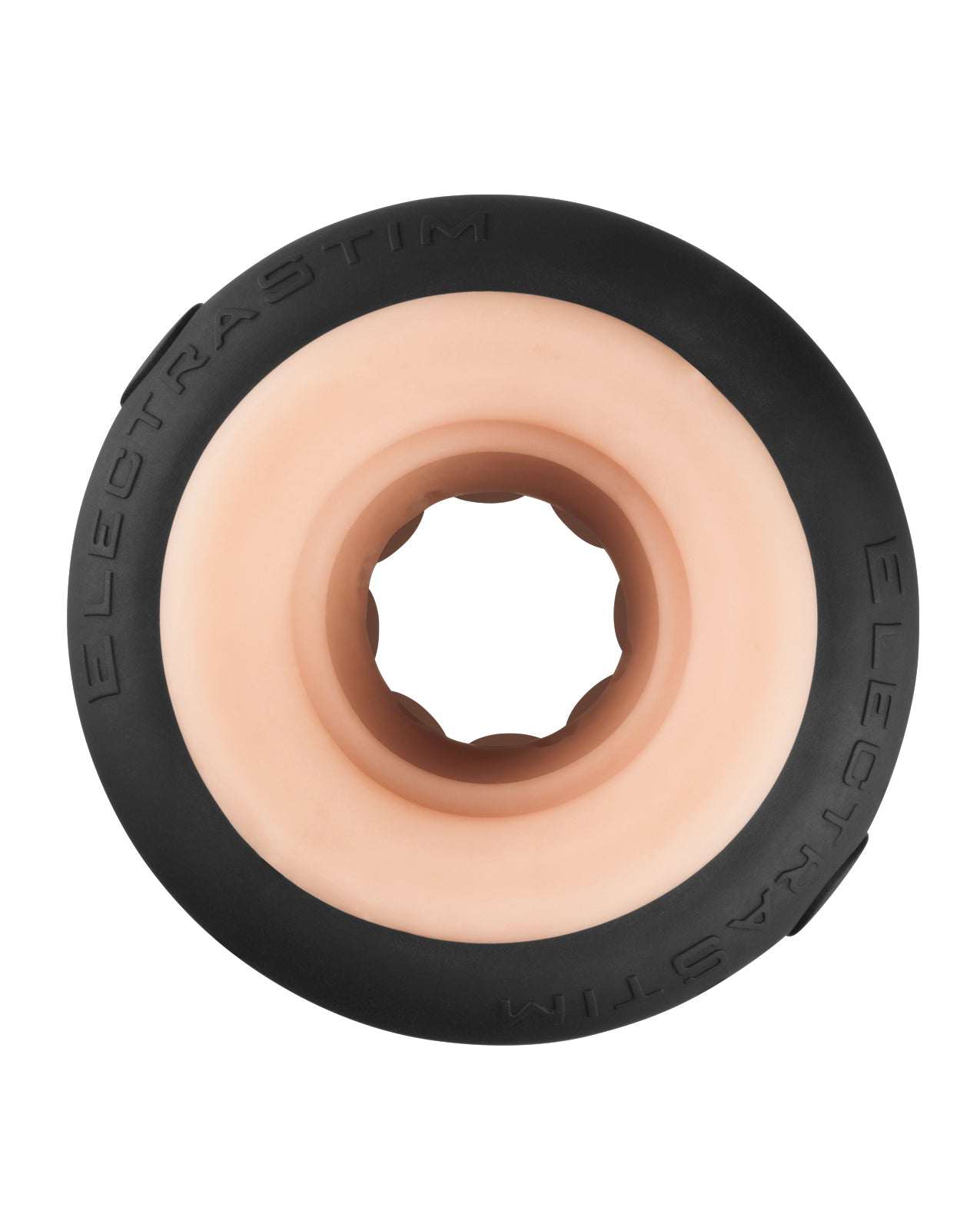 ElectraStim Jack Socket men’s e-stim stroker with black silicone casing and realistic inner sleeve