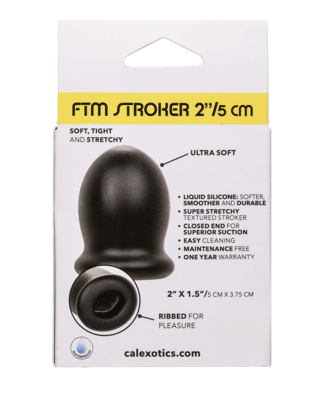 Boundless FTM Stroker 2 inch made of ultra soft liquid silicone with ribbed texture and closed end for superior suction and easy cleaning
