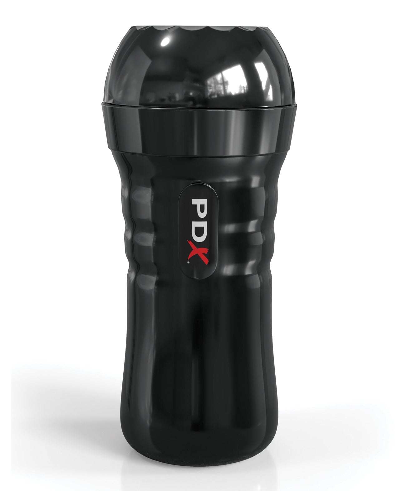 Black Super Juicy Snatch self-lubricating stroker with ergonomic grip and sleek case