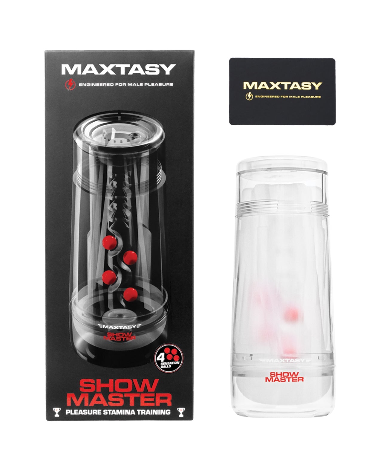 Maxtasy Show Master Non-Realistic Stroker - Clear by Masturbators and Strokers