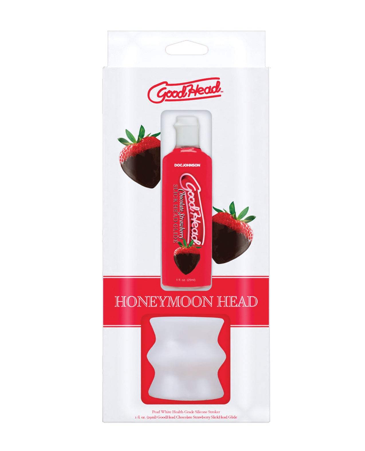 GoodHead Honeymoon Kit with soft stroker and chocolate strawberry flavored glide lubricant