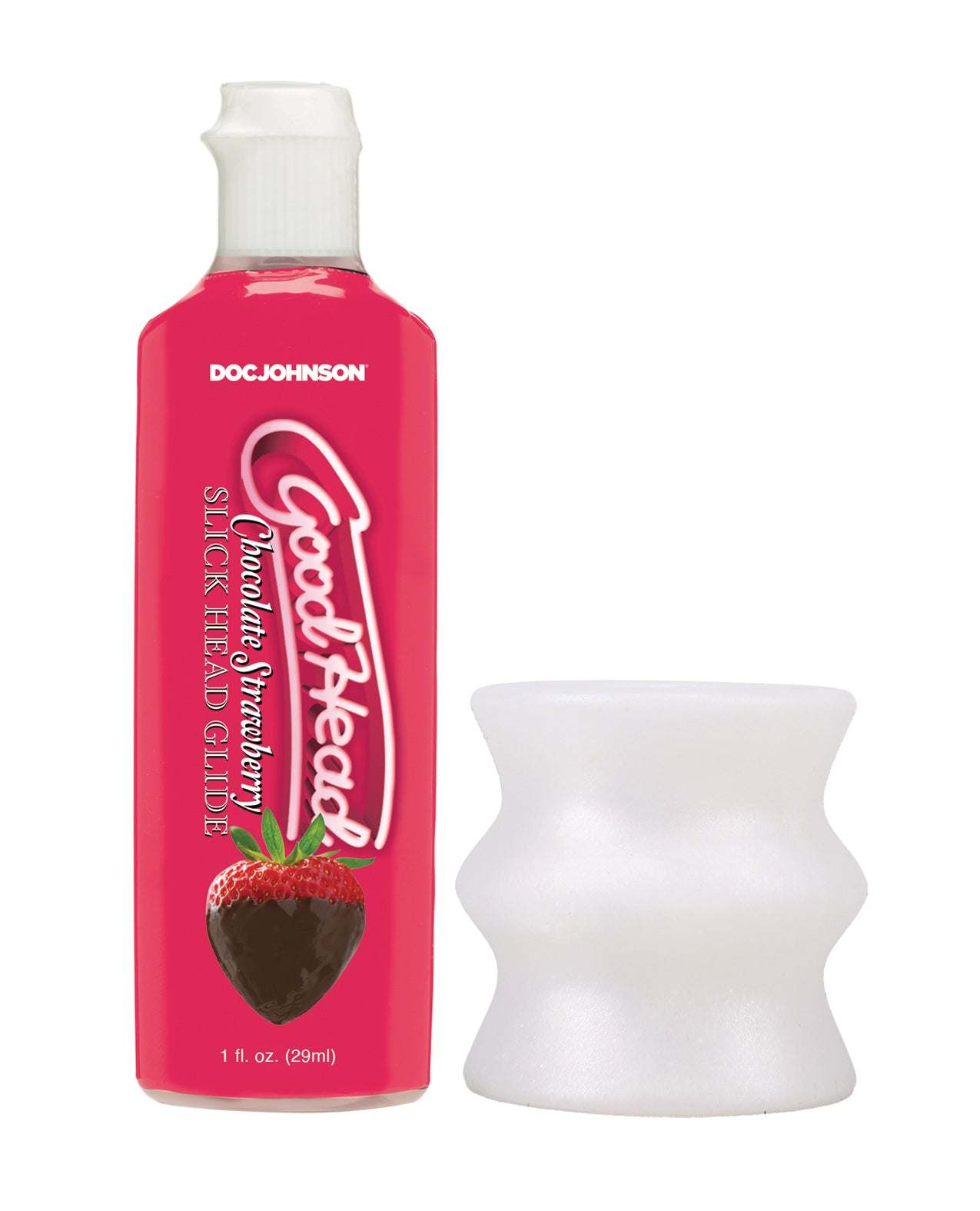 GoodHead Honeymoon Kit with Chocolate Strawberry Slick Head Glide and soft palm-sized stroker