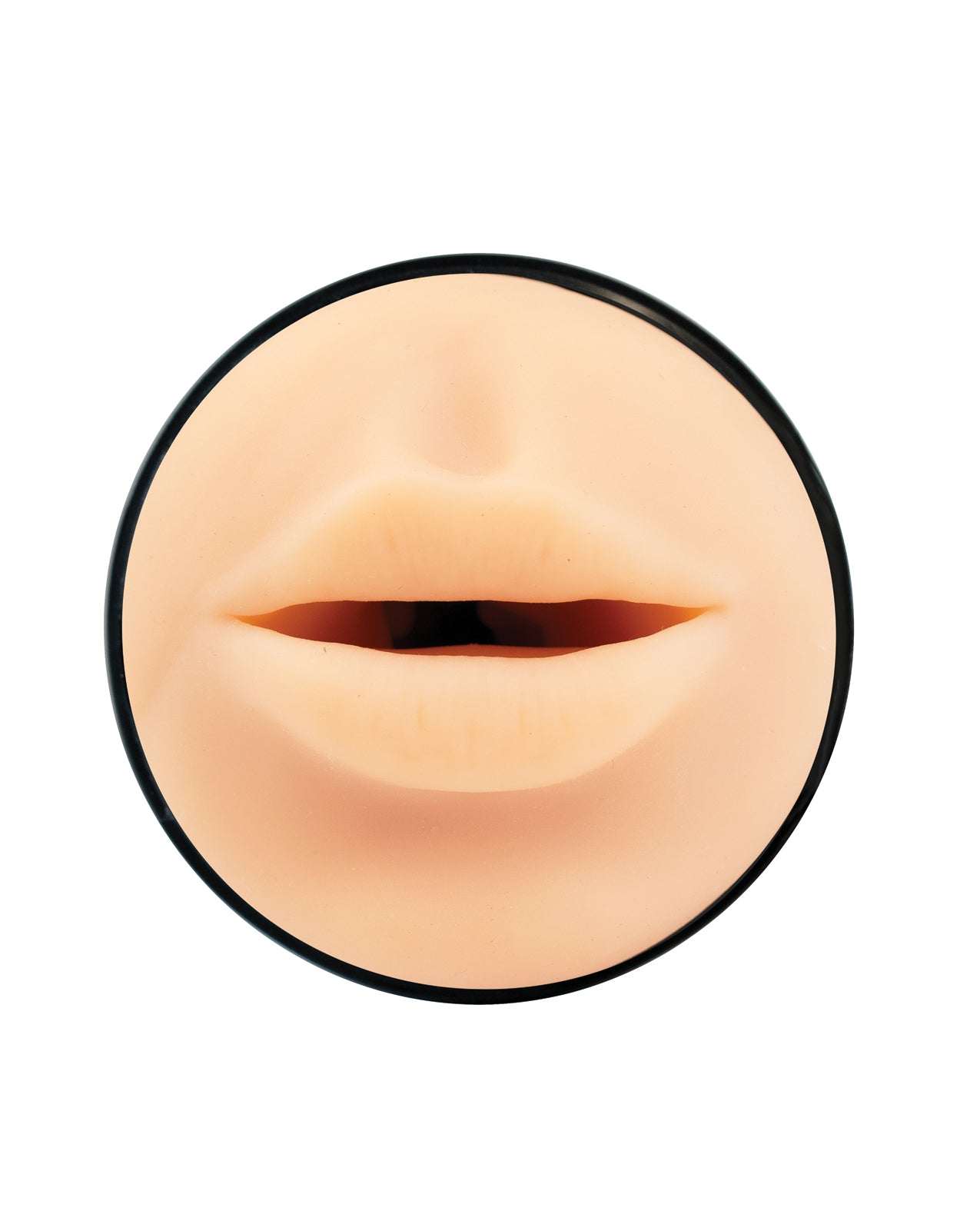 Kiiroo Feel Mouth Stroker in pale color with realistic lip design for customizable pleasure and interactive use.