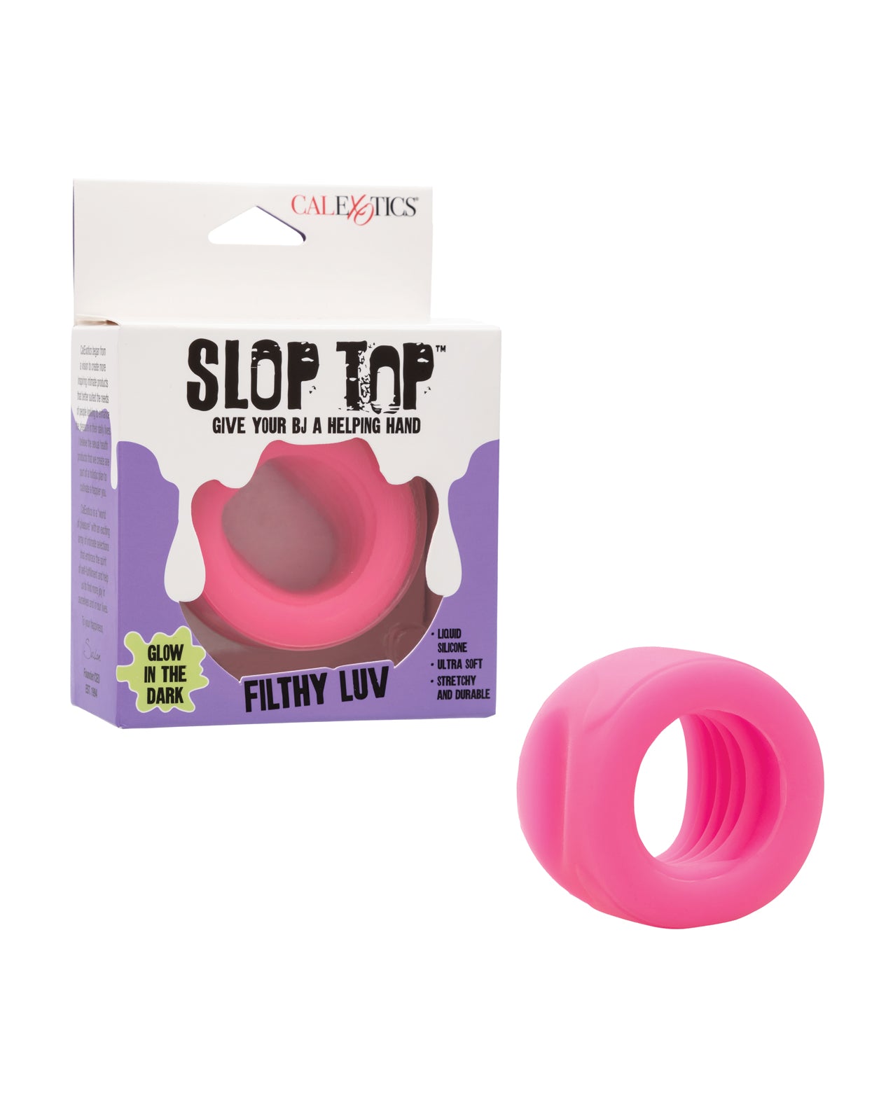 Slop Top Glow in the Dark Filthy Luv Stroker - Pink by Masturbators and Strokers