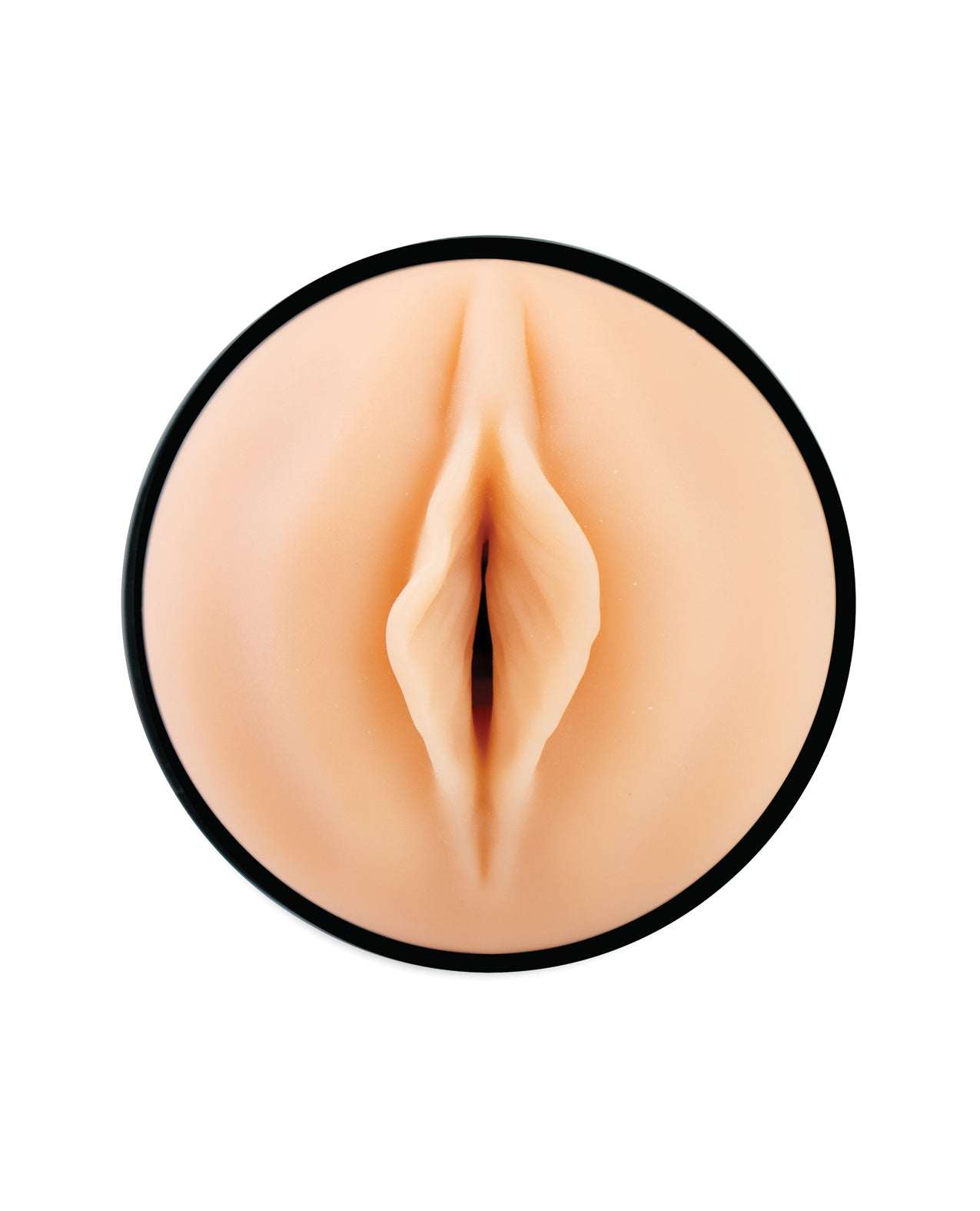 Kiiroo Feel Stroker in pale color with realistic skin-like material for interactive pleasure.