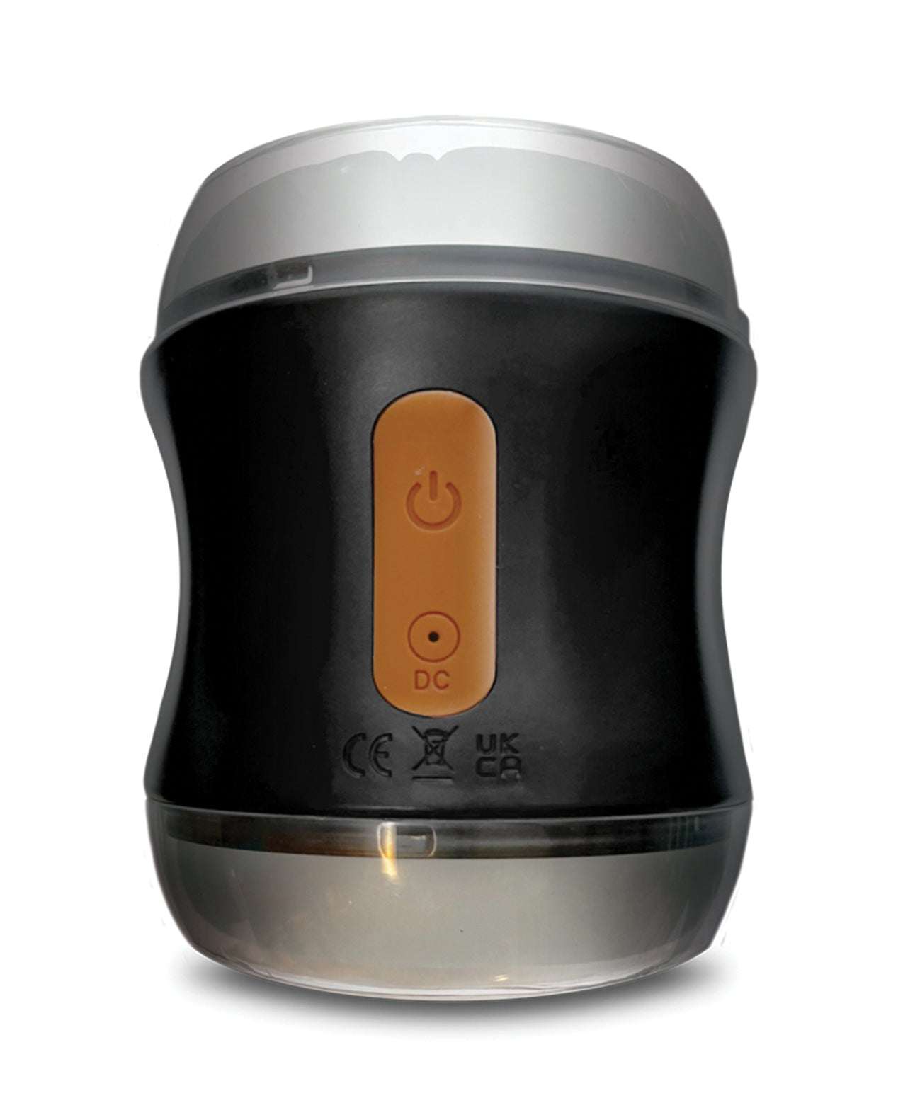 MSTR B8 Double Play Pro vibrating dual end stroker with clear-view design and two storage caps