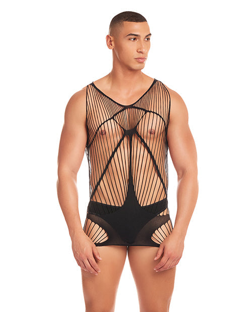 Rainbow Party Automatic Long Tank - Black L/XL by Apparel