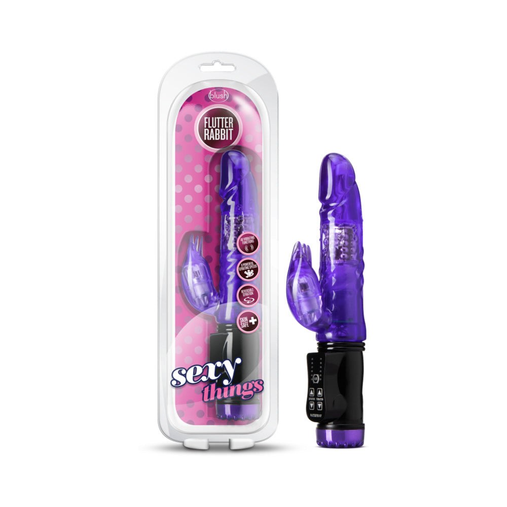 Sexy Things Flutter Rabbit Dual Stimulation Vibrator Purple by Vibrators and Massagers