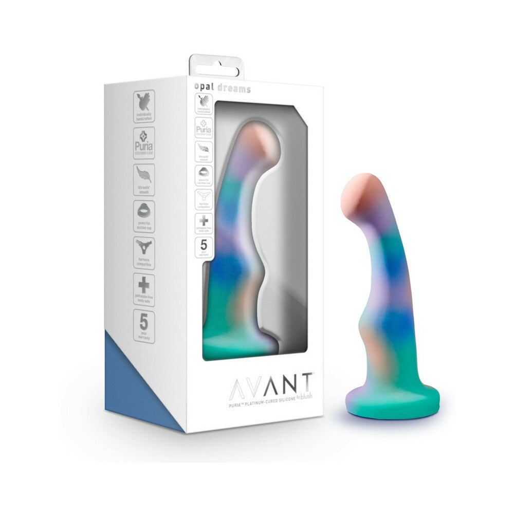 Avant Opal Dreams 6 in. Silicone Dildo Aqua by Anal Toys & Stimulators
