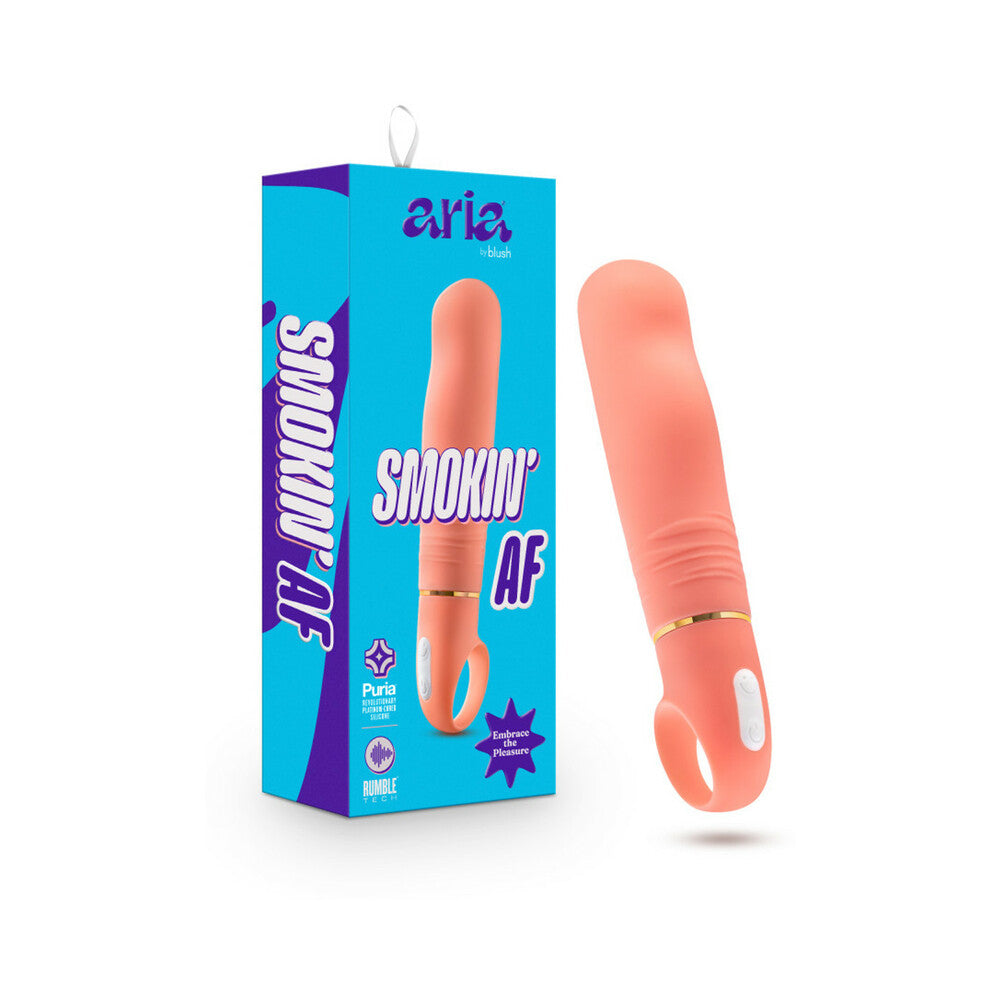 Aria Smokin' AF Silicone Vibrator Coral by Vibrators and Massagers