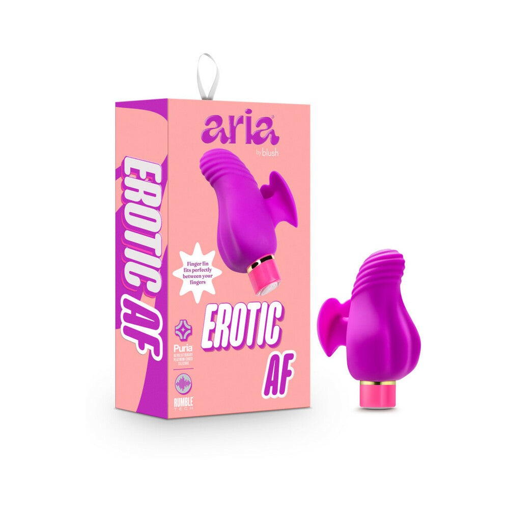 Aria Erotic AF Rechargeable Silicone Mini Vibrator Plum by Vibrators and Massagers