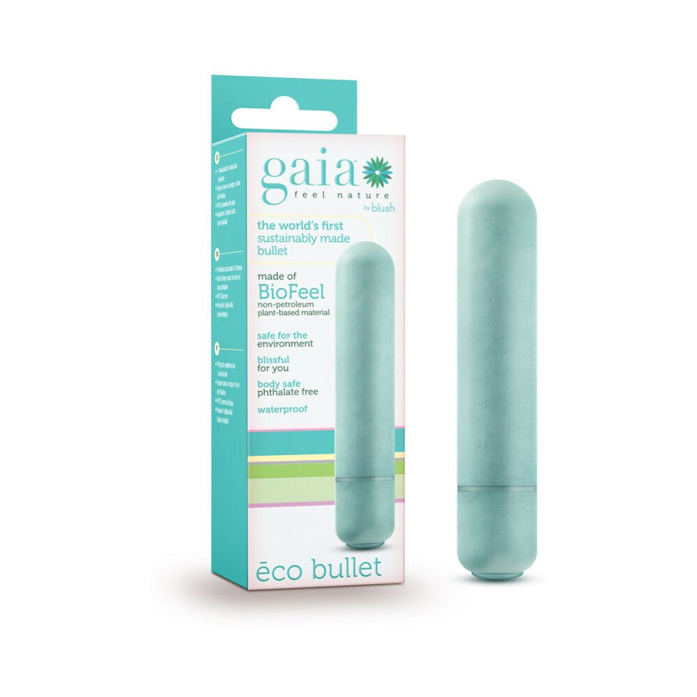 Gaia Eco Bullet Single-Speed Vibrator Aqua by Vibrators and Massagers