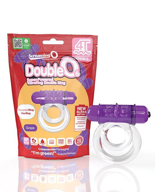 Purple Screaming O Double O ring vibrating double ring with packaging