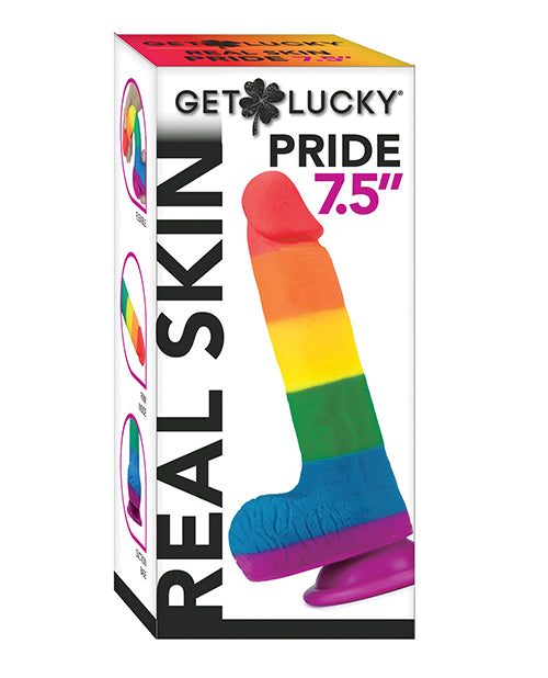 Get Lucky Real Skin - Pride 7.5 Inch by Anal Toys & Stimulators