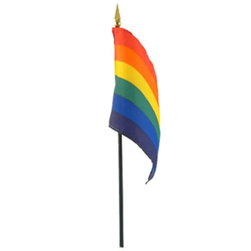 Gaysentials Rainbow Stick Flag 4in x 6in by Accessories