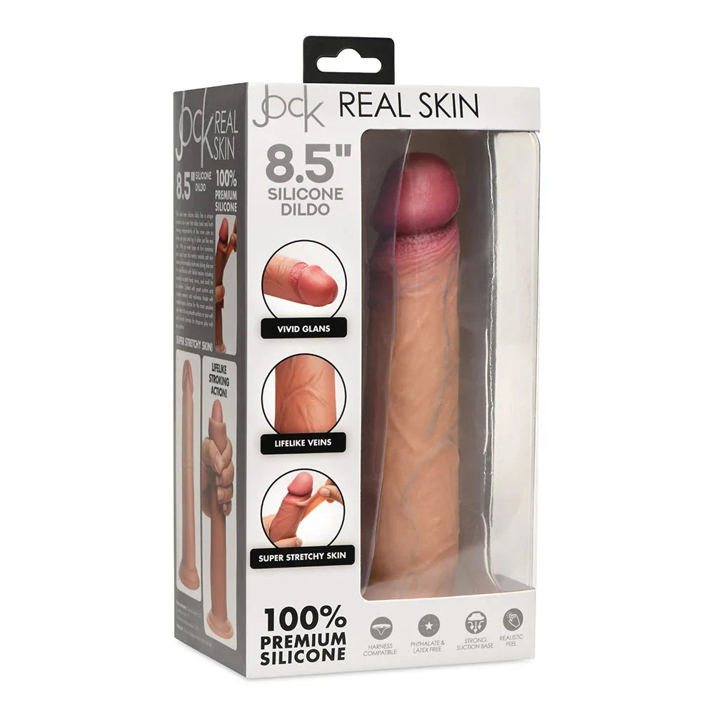 JOCK Real Skin 8.5 in. Silicone Dildo Medium by Anal Toys & Stimulators