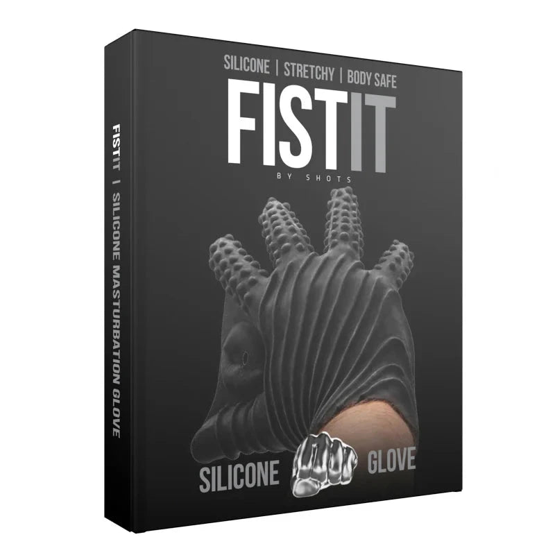 Fist It Silicone Masturbation Glove Black by Bondage & Fetish Toys