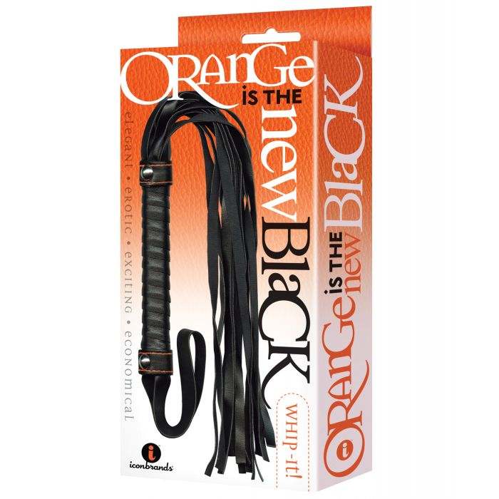 The 9's Orange Is the New Black Whip It - Black by Bondage & Fetish Toys