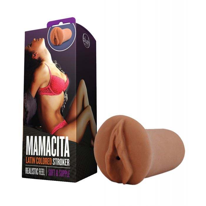Mamacita Stroker Latin in realistic Latin color with soft, supple X5 material and intricate ribbing for intense pleasure