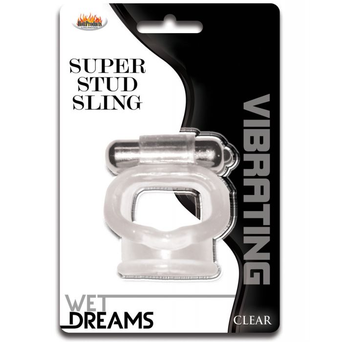 Wet Dreams Super Stud Sling - Clear by Cock & Balls