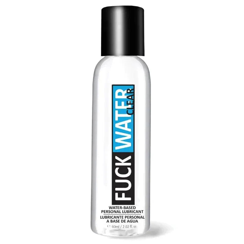 Fuck Water Clear H2O 2oz water-based personal lubricant in clear bottle with black cap