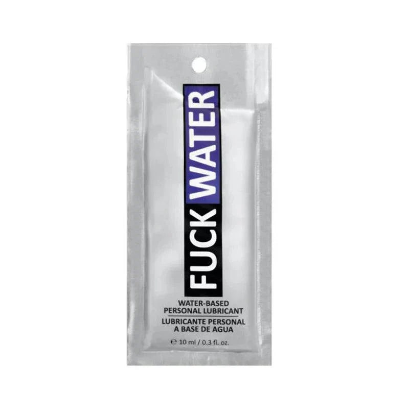 Fuck Water Original H2O water-based personal lubricant packet 0.3oz, box of 100, glycerin-free and paraben-free formula for long-lasting and safe intimate use