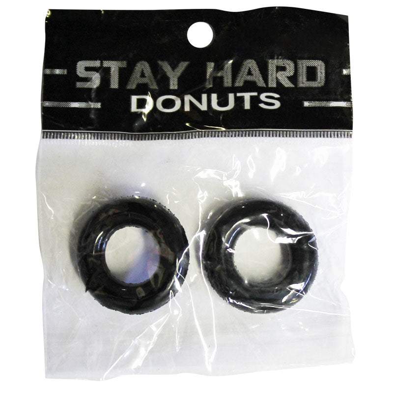 SI Power Stretch Donuts 2pk Black by Cock & Balls