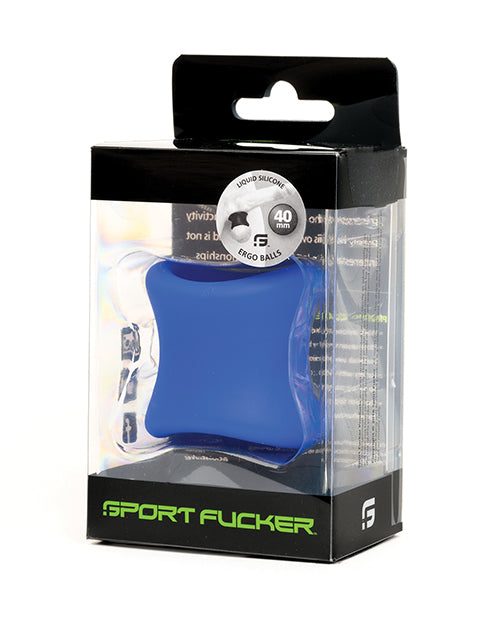 Sport Fucker Ergo Balls ergonomic pleasure and training balls in blue silicone packaging