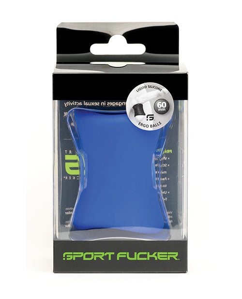 Sport Fucker Ergo Balls ergonomic blue pleasure and training balls made from pure liquid silicone for grip and control