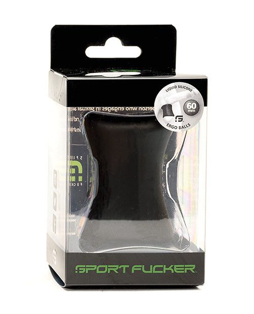 Sport Fucker Ergo Balls ergonomic pleasure and training balls in black silicone packaging