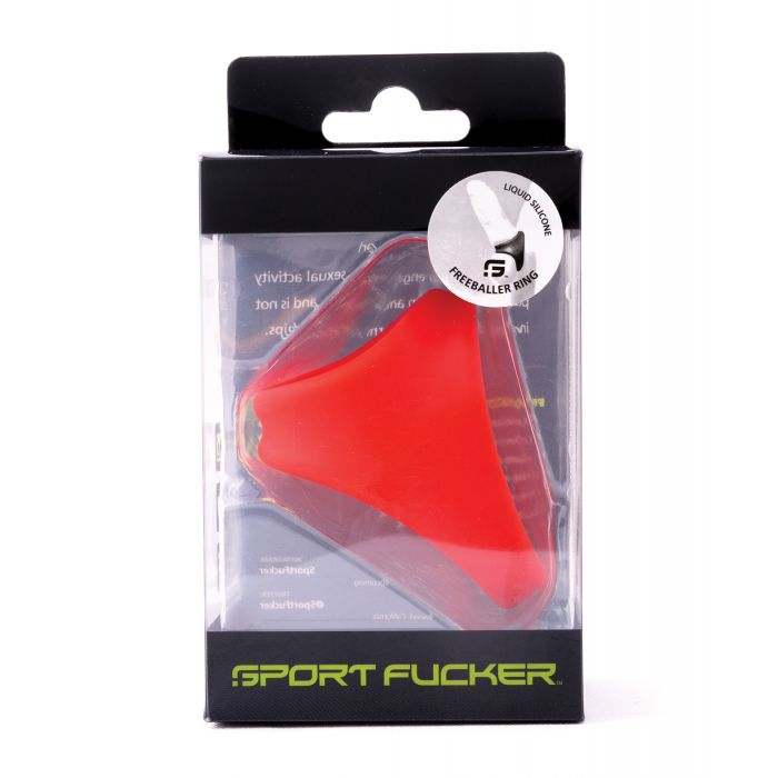 Sport Fucker Freeballer red liquid silicone performance underwear in packaging for active men