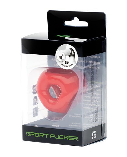 Sport Fucker Energy Ring high-performance red silicone training ring for athletes in black packaging