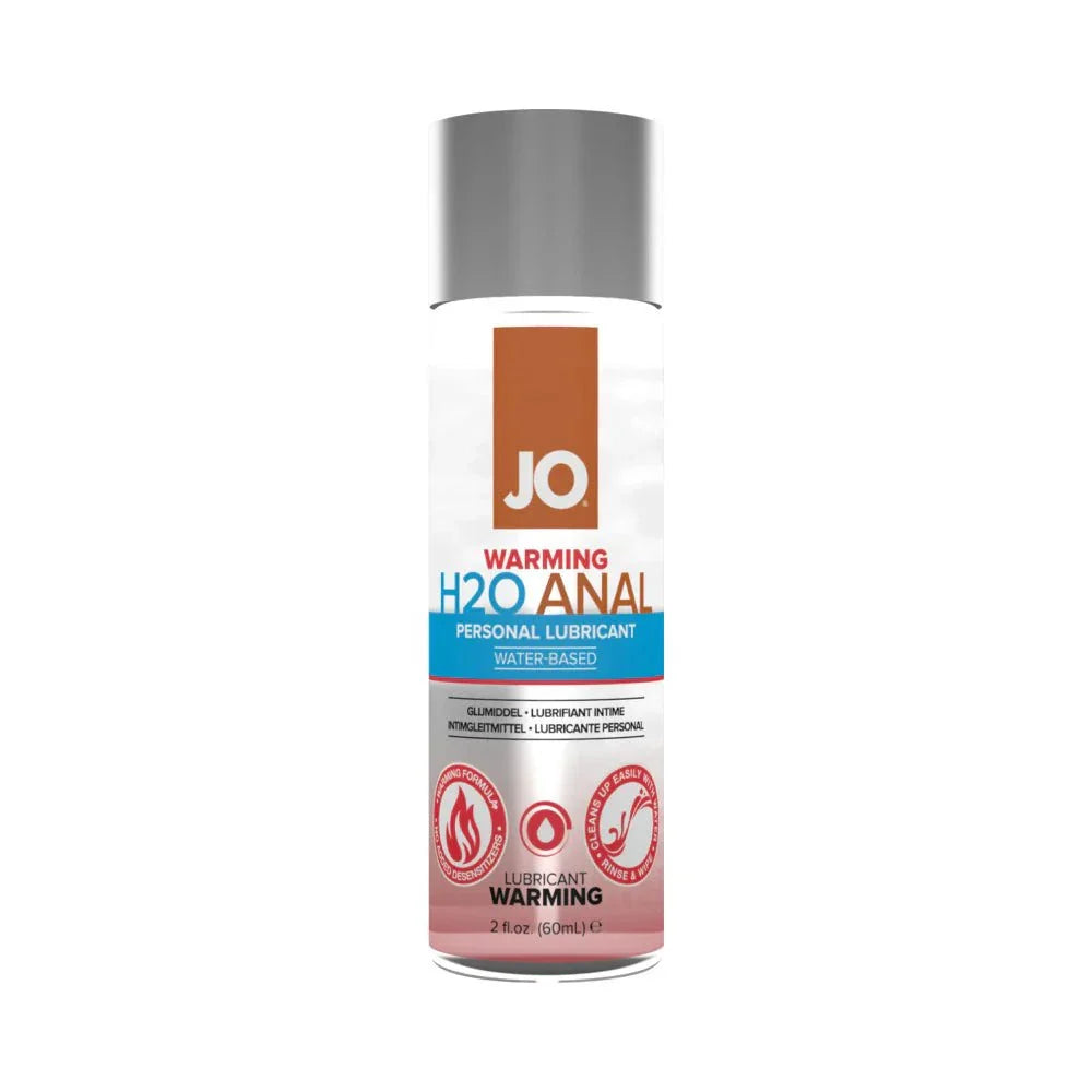 JO H2O Anal Warming water-based lubricant bottle 2 oz with warming sensation for enhanced pleasure