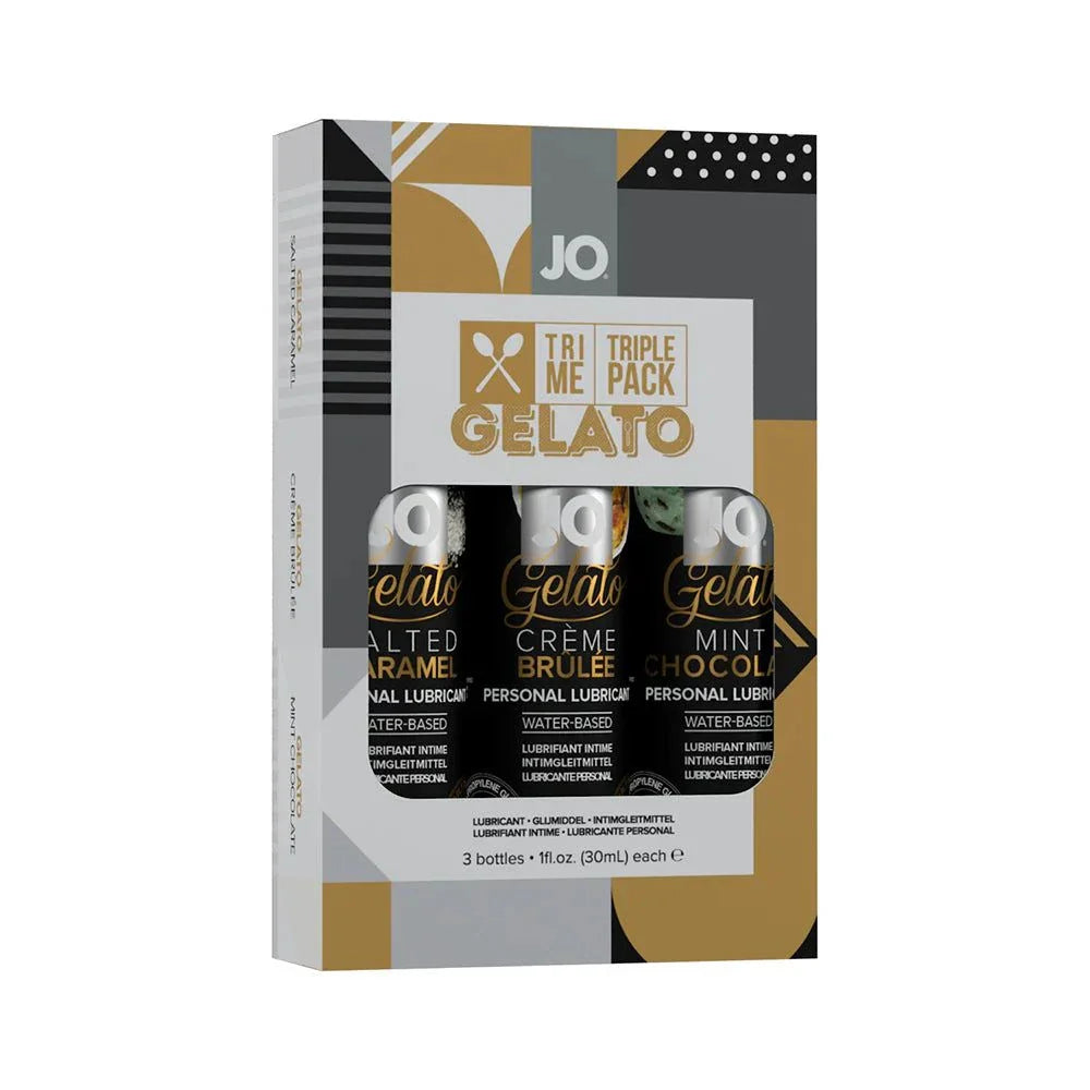 JO Tri Me Triple Pack Gelato Flavored Water-Based Lubricant 3-Pack by Lubricants, Creams & Glides