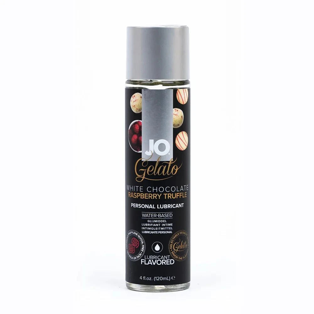 JO Gelato White Chocolate Rasberry Truffle Water-Based Lubricant 4 oz. by Lubricants, Creams & Glides
