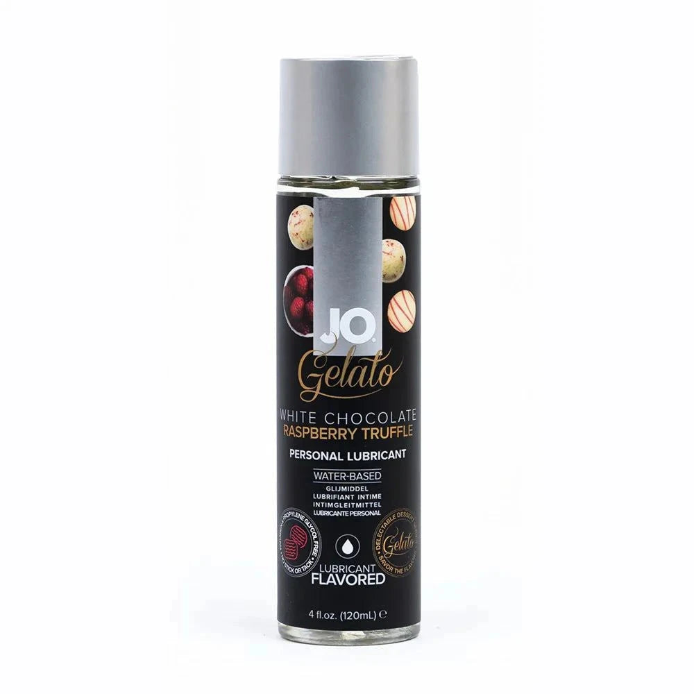 JO Gelato White Chocolate Rasberry Truffle Water-Based Lubricant 4 oz. by Lubricants, Creams & Glides