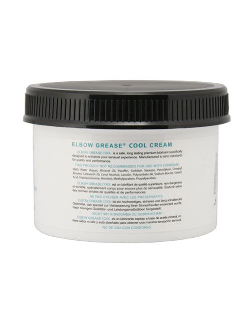 Elbow Grease Cool Cream 9 oz premium lubricant with cooling sensation for intimate use